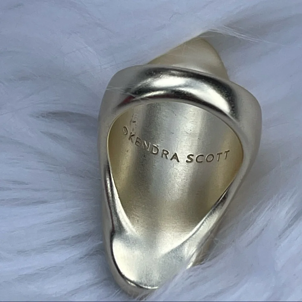 NWT Kendra Scott Margot 14K Yellow Gold Plated Stone & Glass Cocktail Ring